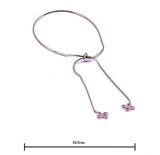 Explore Lumie's Bracelet Chain Slider with Flower Collection | Rose Gold Plated 925 Sterling Silver