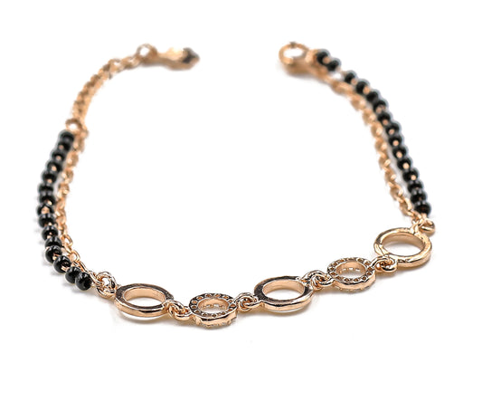 Lumie Bracelet: Delicate Design with Traditional Gold Plated Mangalsutra