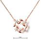 Elegant Rose Gold Wreath Necklace by Lumie
