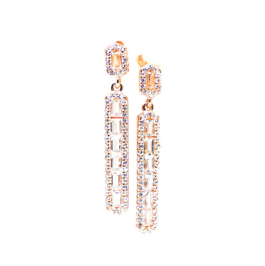 Charming Dangle Earrings with Bar Design from Lumie Collection
