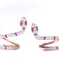 Charming Sleek Rosé Snake Dangles from Lumie Collection