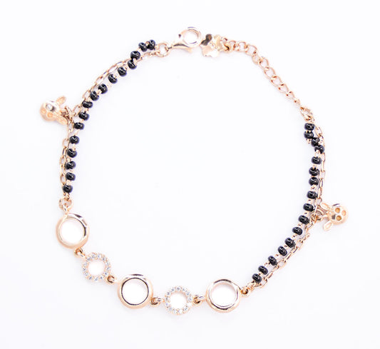 Lumie Bracelet: Delicate Design with Traditional Gold Plated Mangalsutra